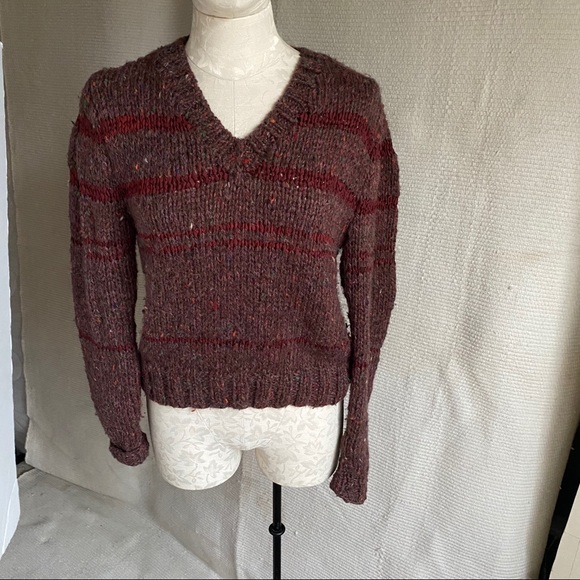 Vintage 70s M/L Handknitted Boho Hipster Sweater - Picture 8 of 8